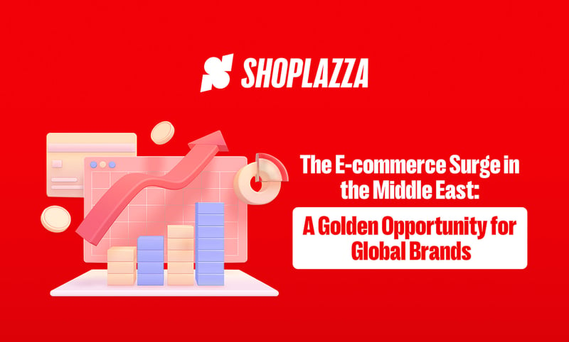 Cover image for blog post about ecommerce in the Middle East shows the report's title: "The ecommerce surge in the Middle East: A Golden Opportunity for Global Brands".