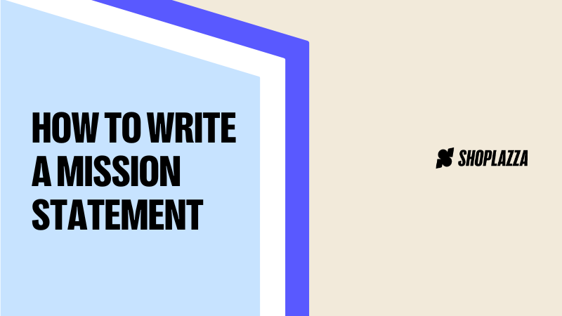 A box image in blue and beige with the title "How To Write a Mission Statement" in black left-aligned.
