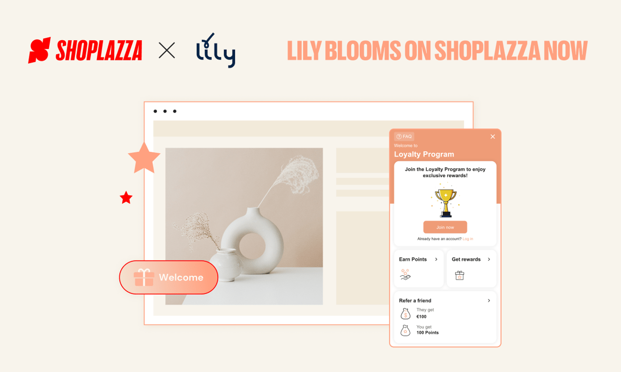 Shoplazza announces partnership with Lily for customer loyalty program.