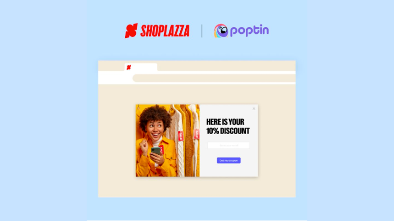 Poptin and Shoplazza: use popups in your Shoplazza store to drive more sales