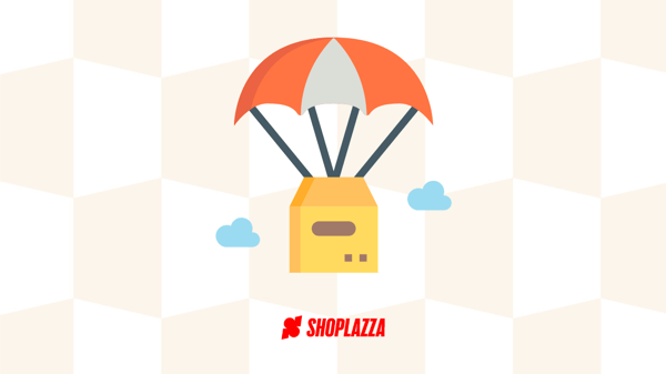 An illustration of a product box with a parachute, representing what is dropshipping.
