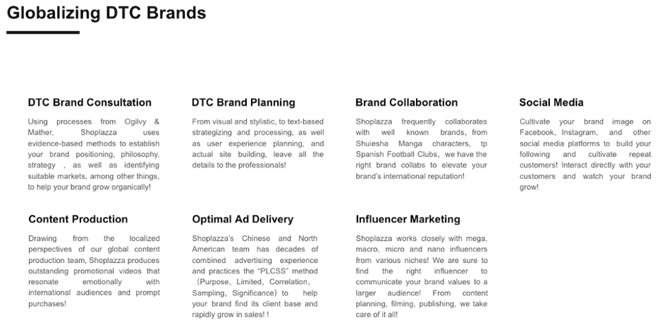 Globalizing DTC brands.